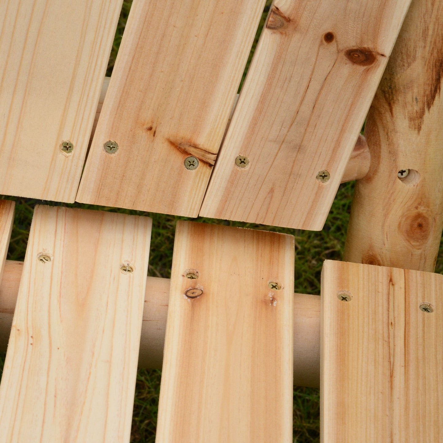 Outdoor 2 Seater Swing Chair Larch Wood Garden Swing Seat Porch Hammock Bench Lounger