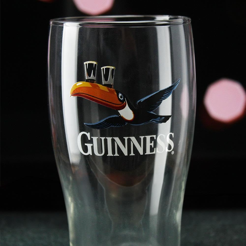 Official Toucan Guinness Pint Glass, Engraved with Any Message, Gift Boxed