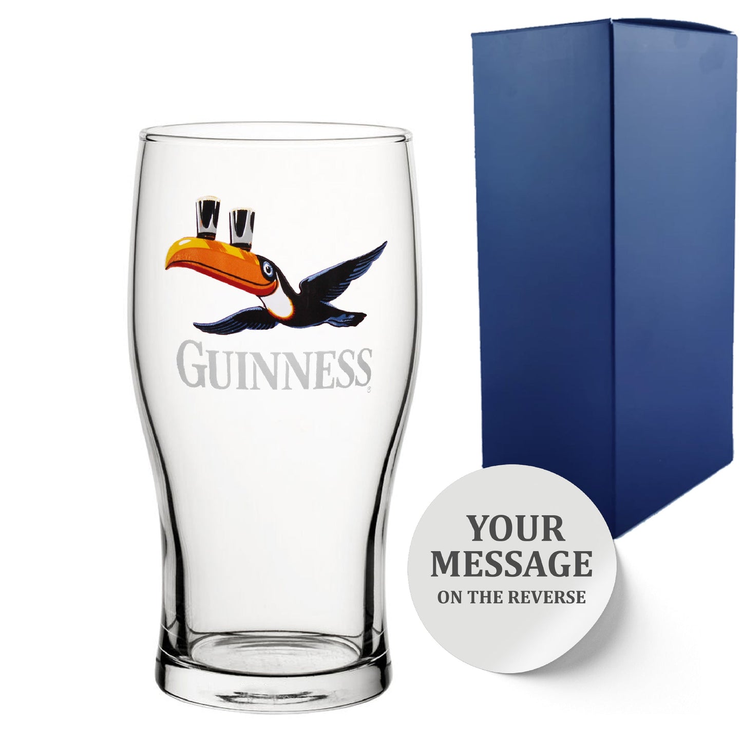 Personalised Official Guinness Pint Glass With Gift