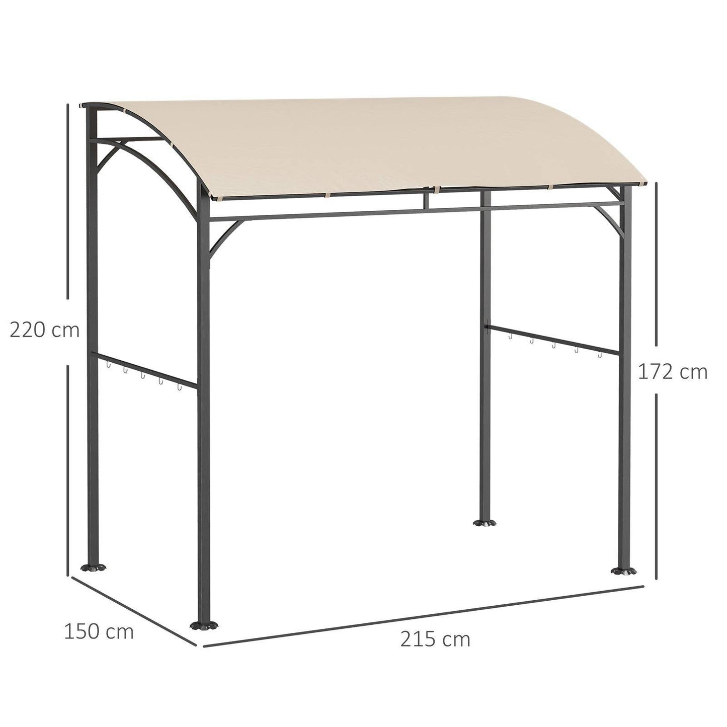 2.2 x 1.5 m BBQ Grill Gazebo Tent