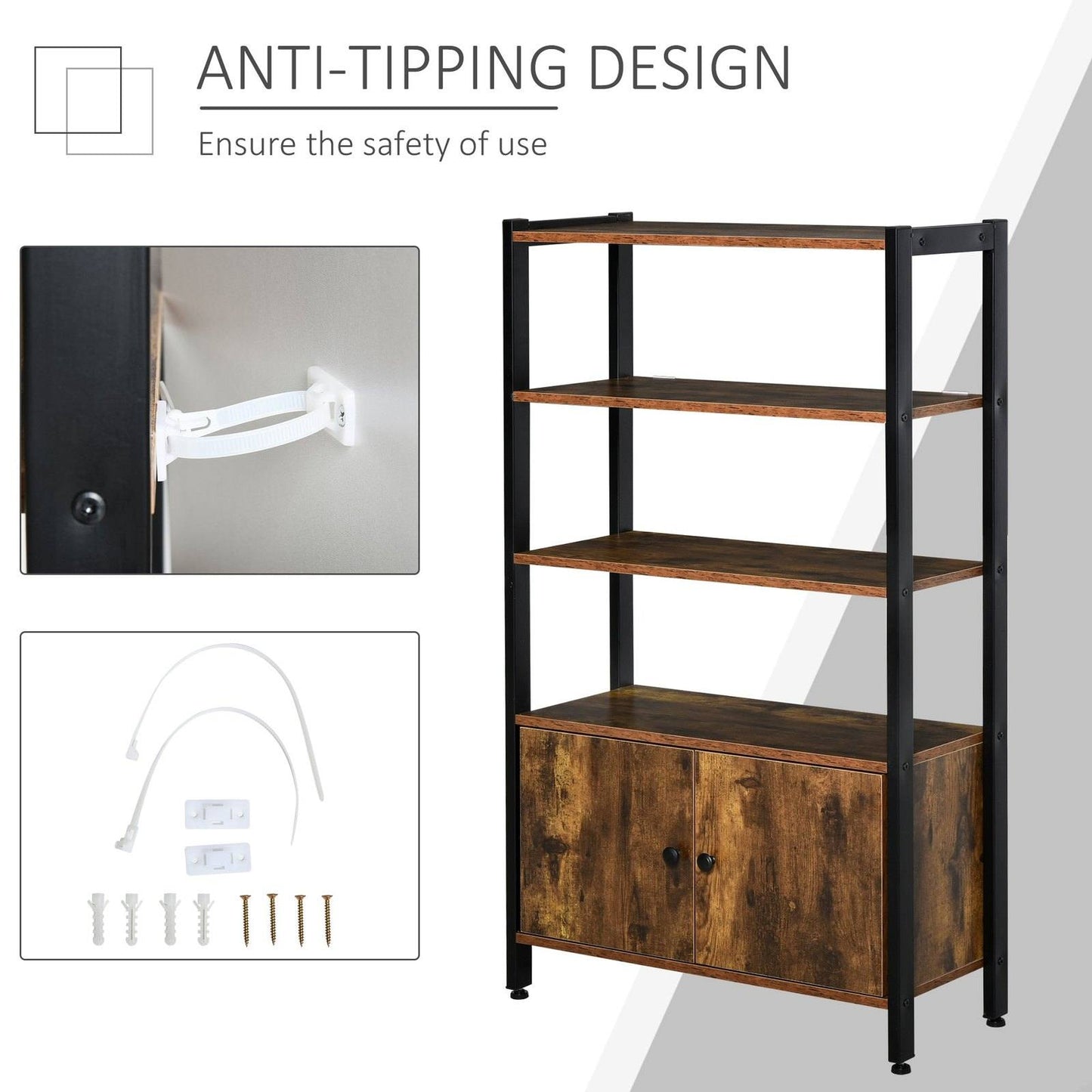 Industrial-Style Shelving Unit