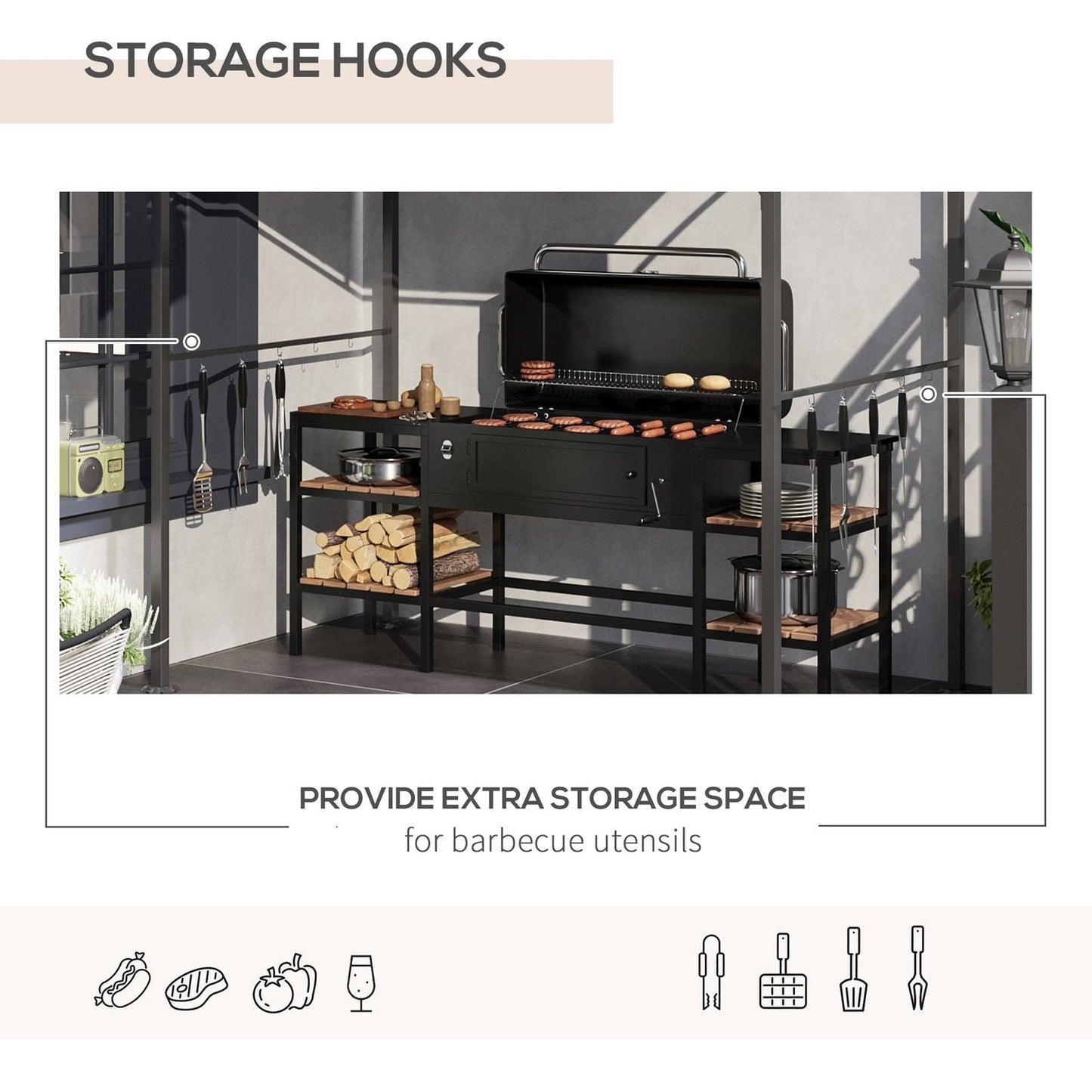 2.2 x 1.5 m BBQ Grill Gazebo Tent