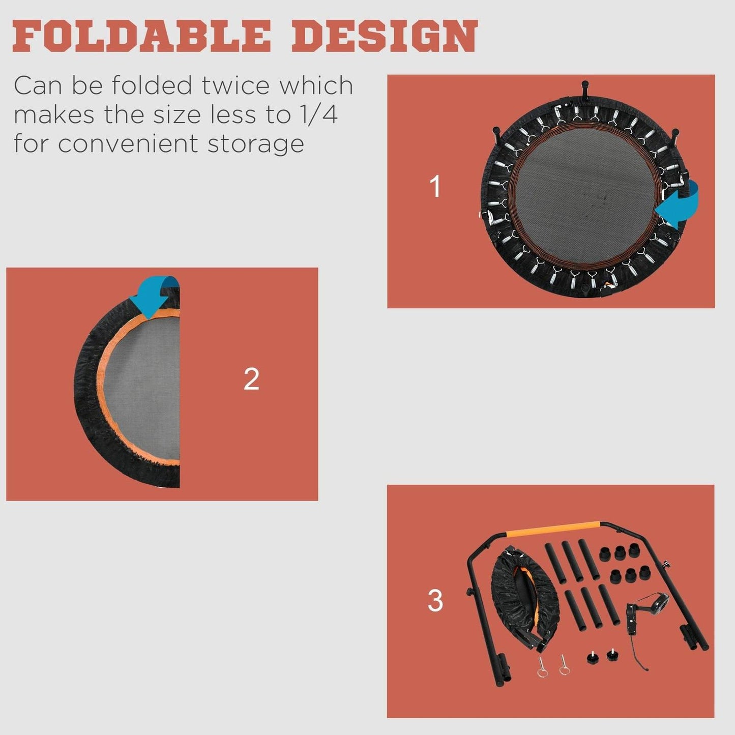 40'' Foldable Mini Trampoline