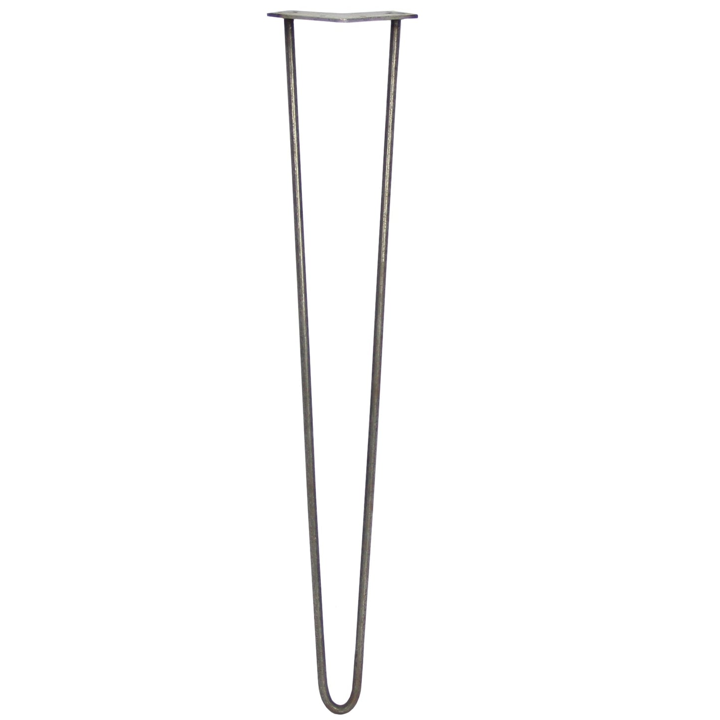 4 x 28" Hairpin Legs - 2 Prong - 10mm - Raw Steel