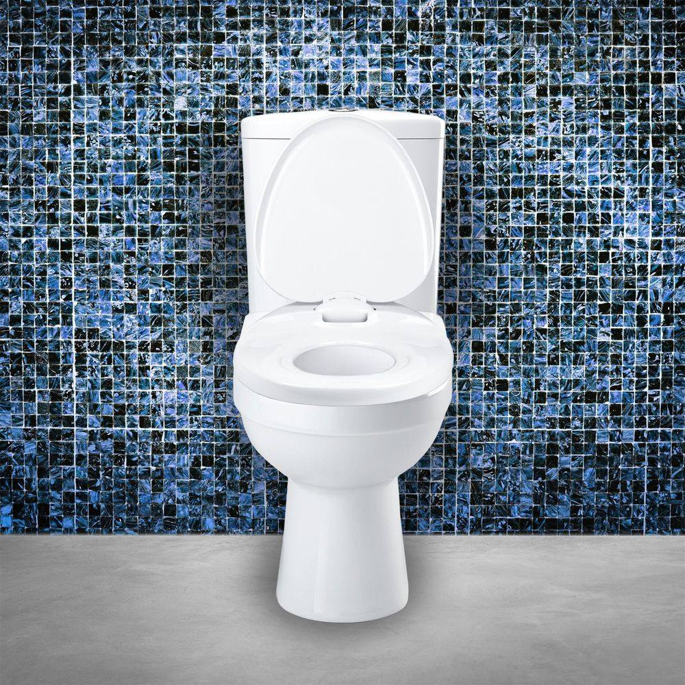 2 in 1 Family Toilet Seat with built-in Child Seat & Adult  Soft-Close Quick Release Hinges & Child Friendly Potty Training