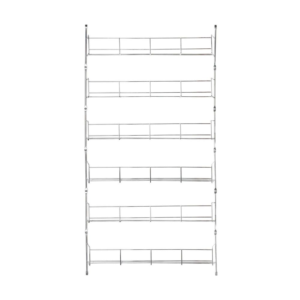6 Tier Spice Herb Jar Rack Holder Kitchen Door Cupboard Wall Storage
