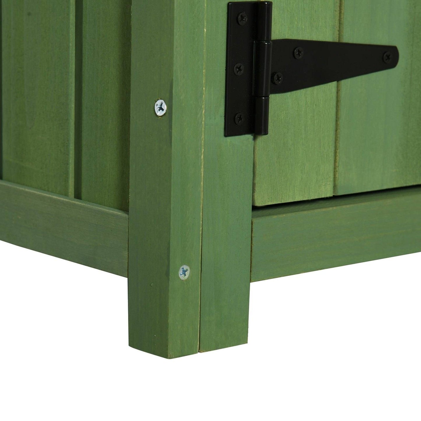 Rustica 179cm Single Door Apex Garden Store Fir Wood Green by Steadfast
