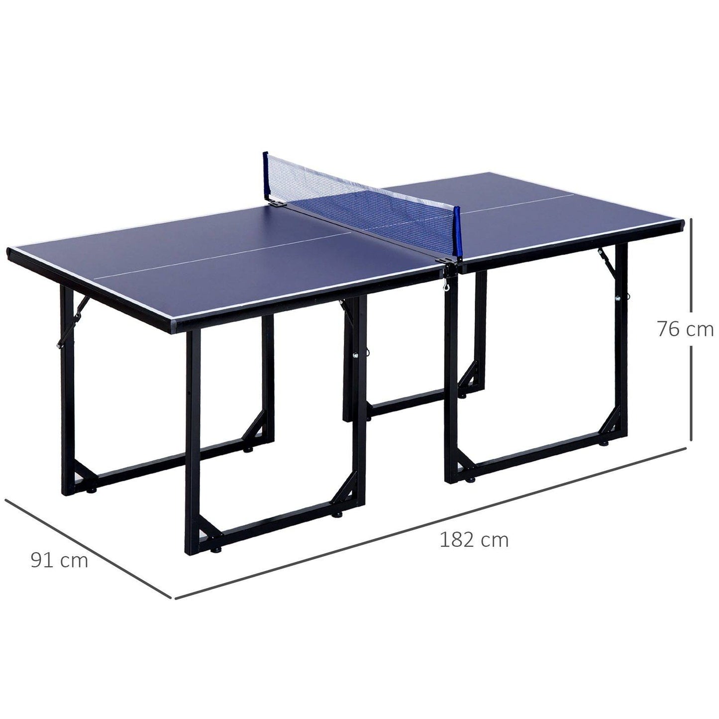 6ft 182cm Mini Table Tennis Table Folding Ping Pong Table with Net Multi-Use Table for Indoor Outdoor Game