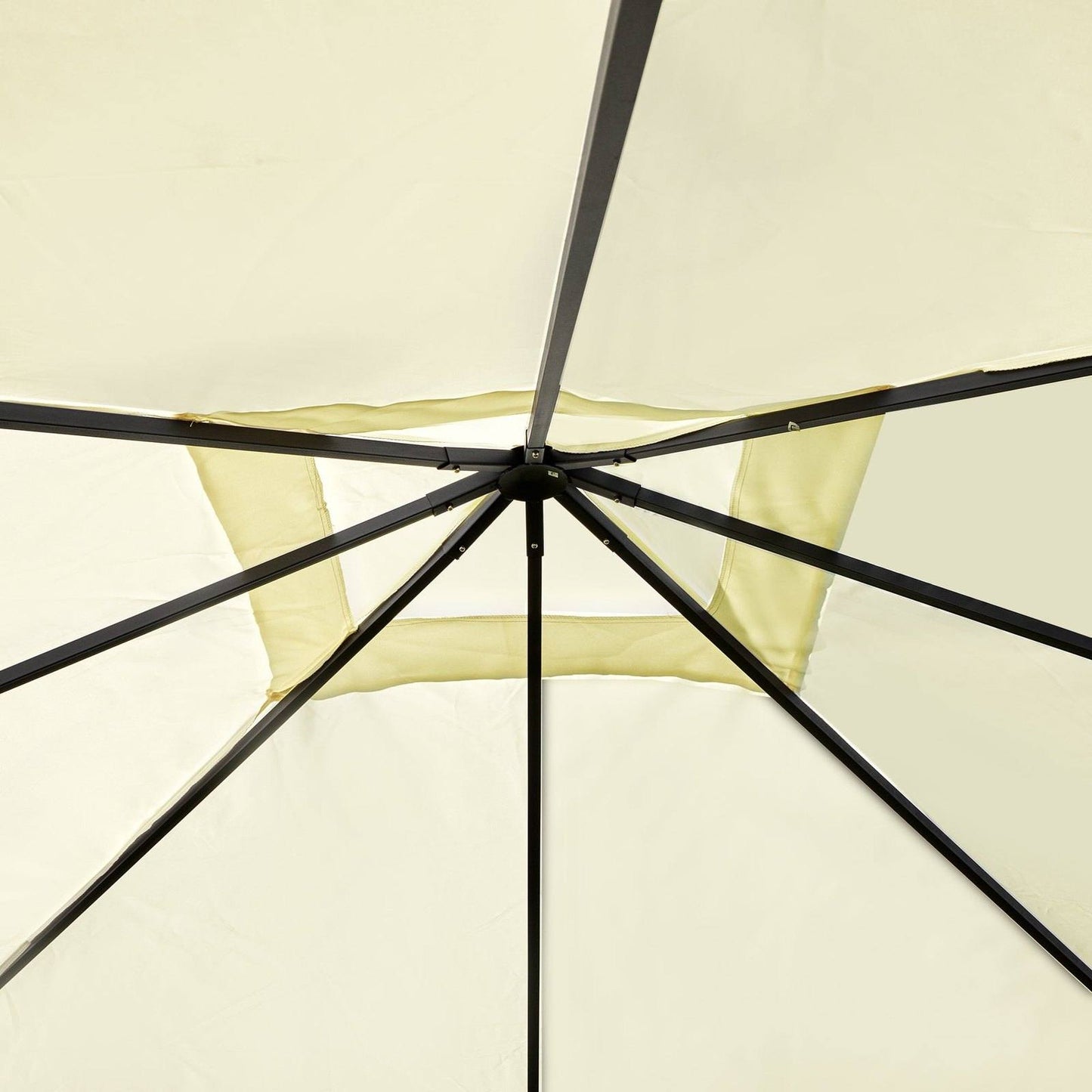 3 x 3 Meters Patio Garden Metal Gazebo Marquee Steel Frame with Canopy Awning Tent Water Resistant Cream