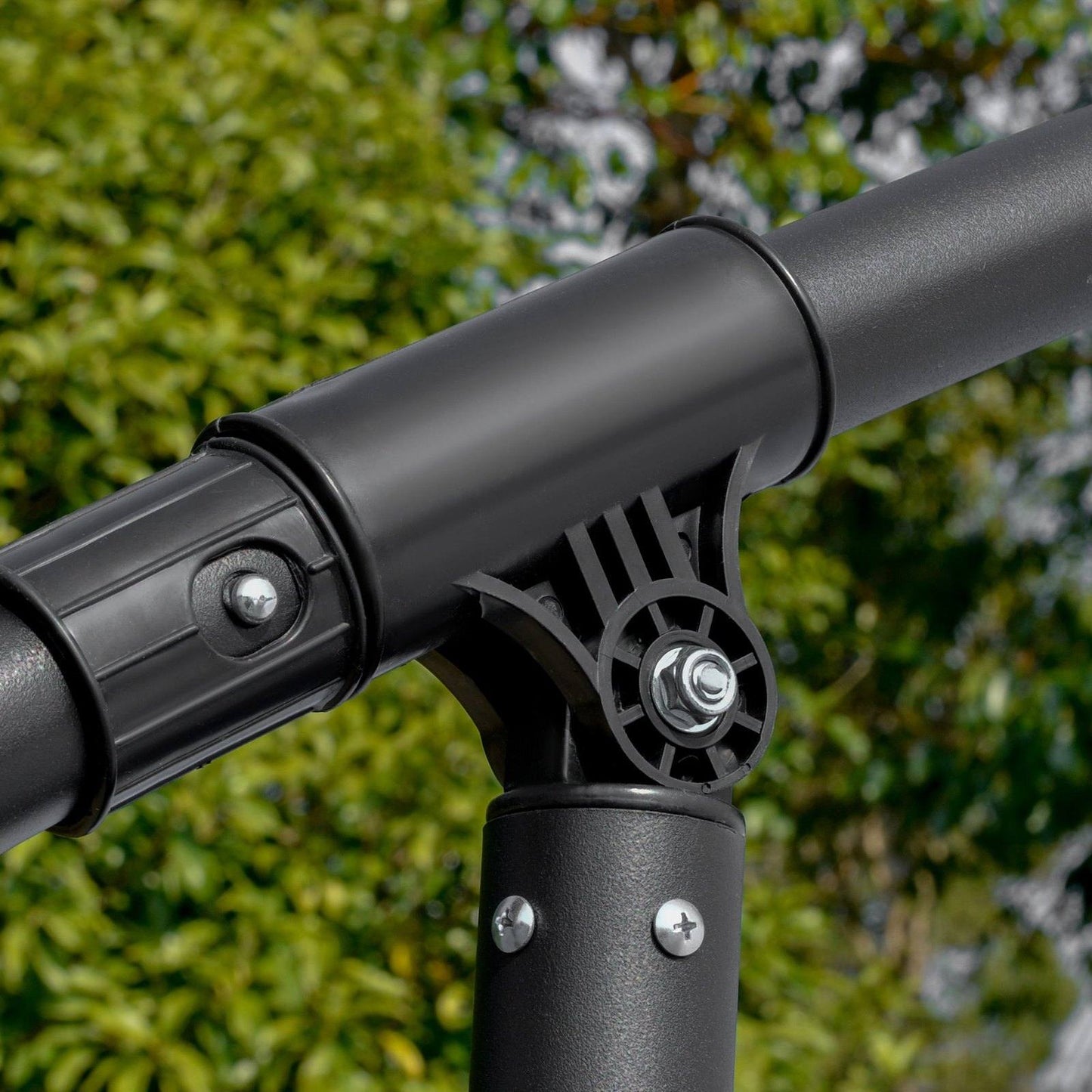 2.7m Garden Banana Parasol Cantilever Umbrella with Crank Handle and Cross Base for Outdoor