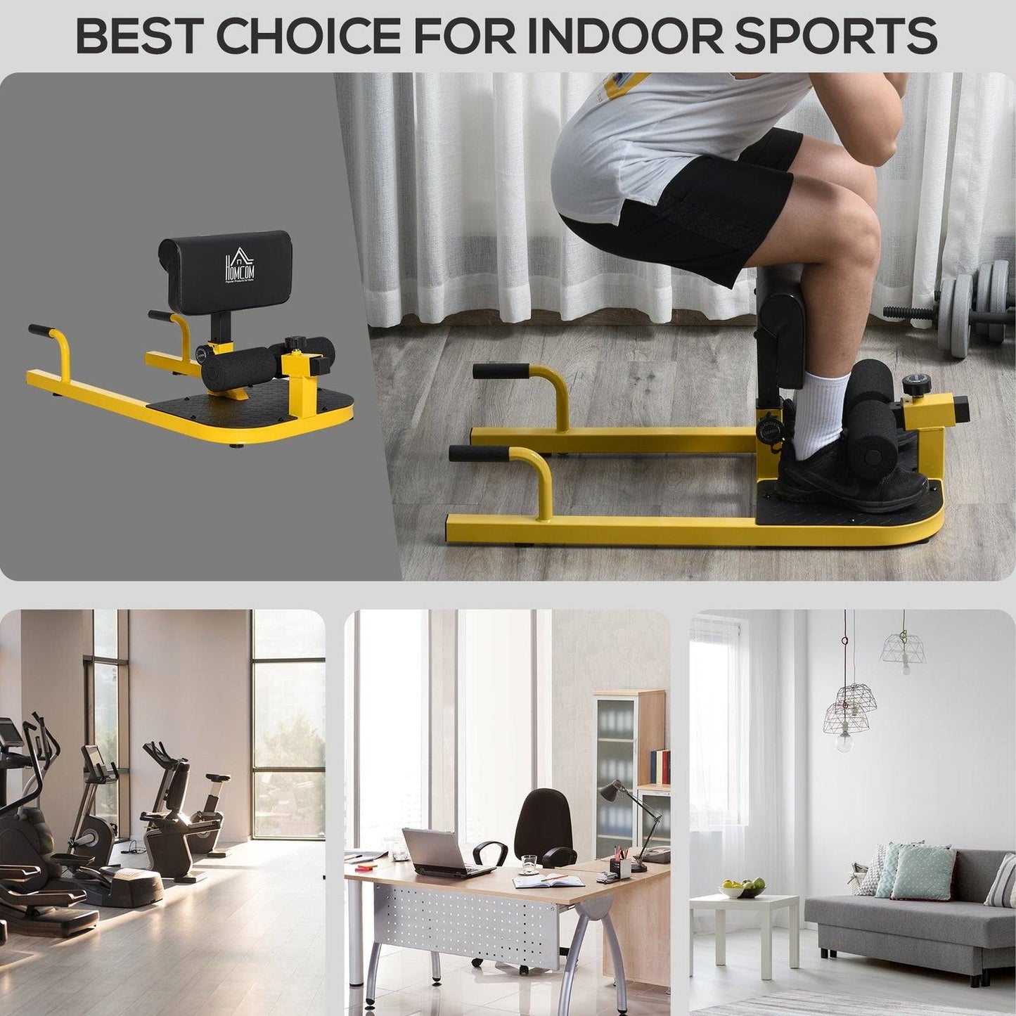 3-in-1 Conditioning Compact Full Body Workout Ergonomic Sissy Squat Machine