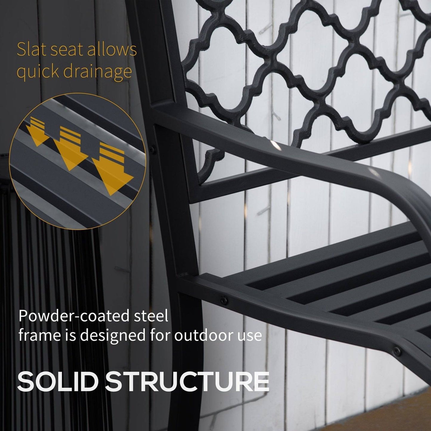 2 Seater Garden Bench Antique Loveseat for Yard