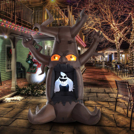 Inflatable Halloween Floating Ghost Tree with LED Light Outdoor Decoration 8FT 2.4m