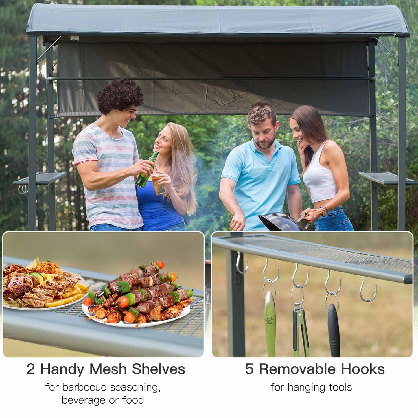 2.2 x 1.4m BBQ Shelter