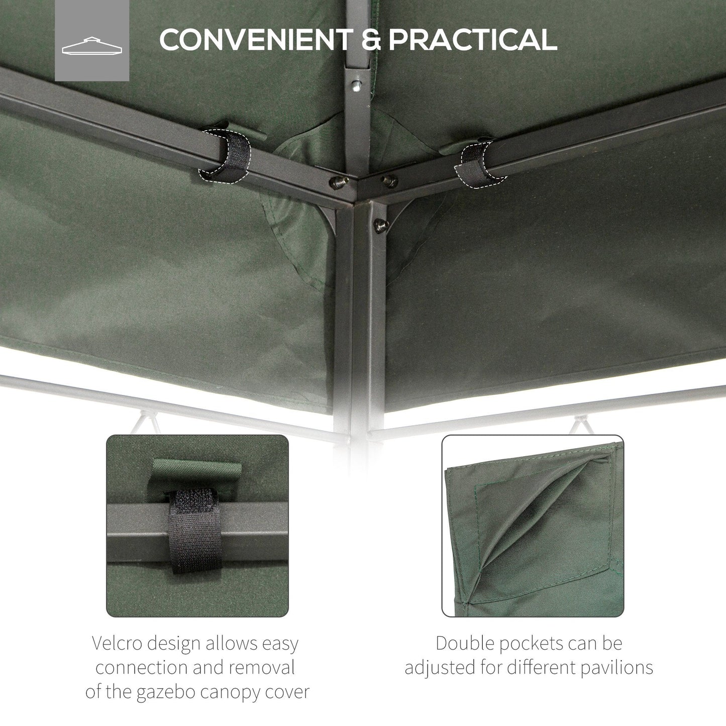 3X4M Gazebo Canopy Replacement Cover