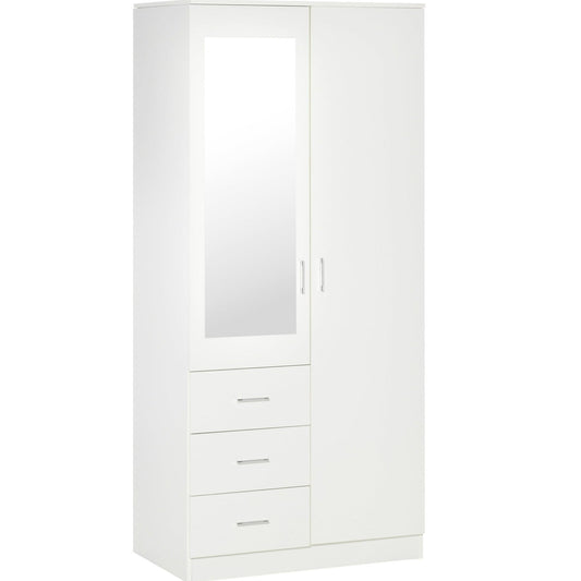 Modern Mirror Wardrobe 2 Door Storage Cupboards Home Storage Organisation Furniture with Adjustable Shelf
