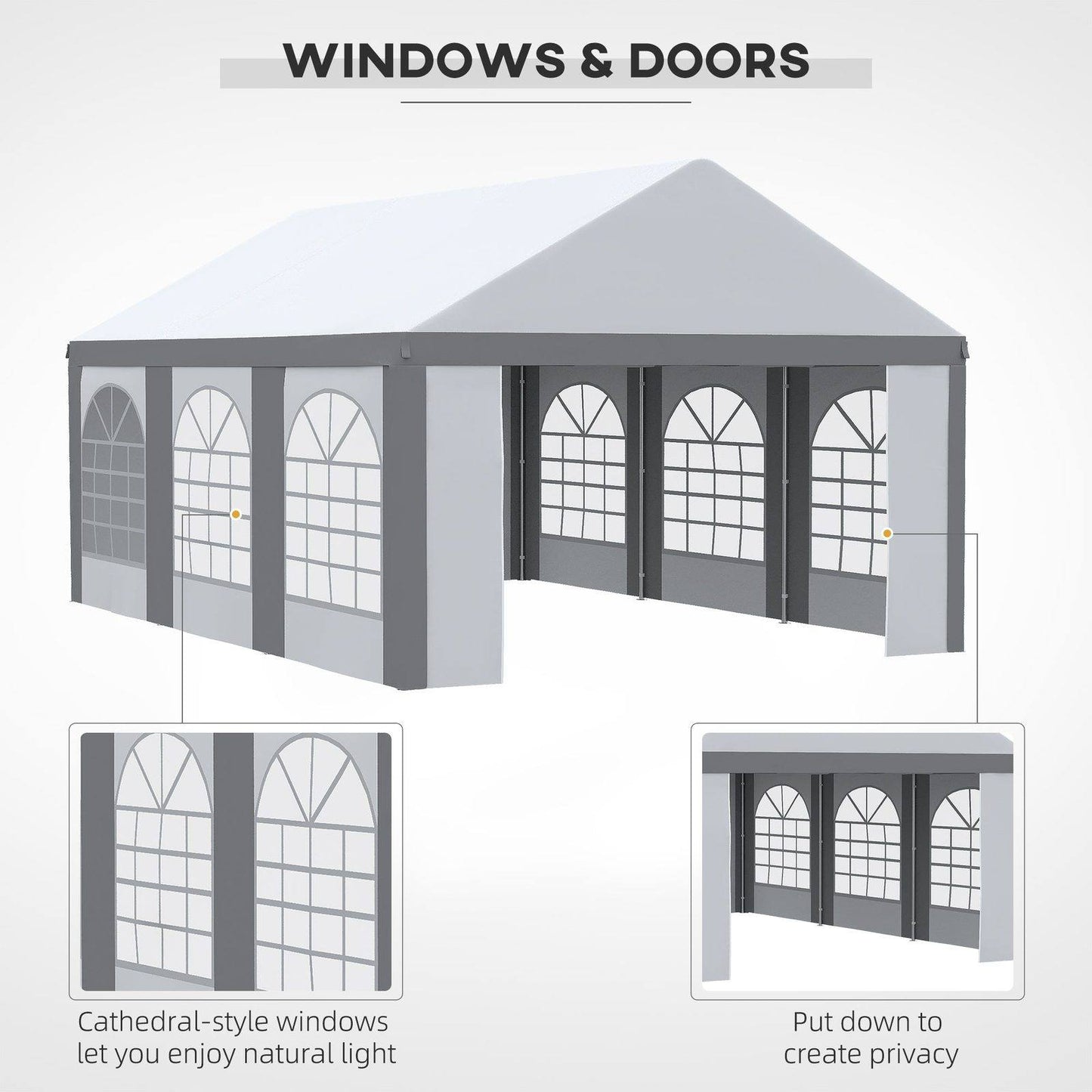 6 x 4m Galvanised Party Tent