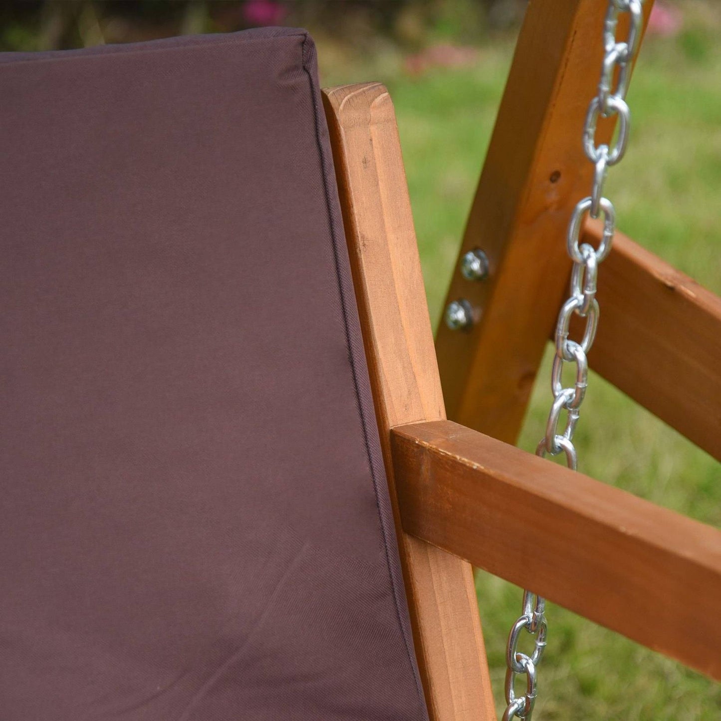3 Seater Garden Swing Seat Outdoor Swing Chair with Adjustable Canopy